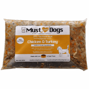 must love dogs, must love dog food, pet food, chicken & turkey 500g