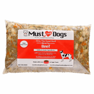 must love dogs, must love dog food, pet food, beef 500g